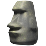 Moai as rendered by Apple