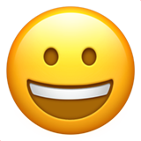 grinning face as rendered by Apple