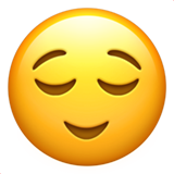 ほっとした顔 as rendered by Apple