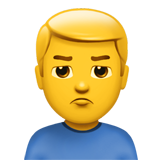 man pouting as rendered by Apple