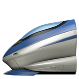 high-speed train as rendered by Apple