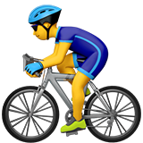 man biking as rendered by Apple