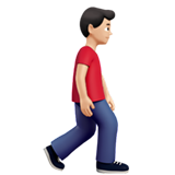 Man Walking Facing Right: Light Skin Tone, the design in this release