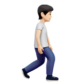 Person Walking Facing Right: Light Skin Tone, the design in this release