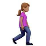 Woman Walking Facing Right: Medium Skin Tone, the design in this release