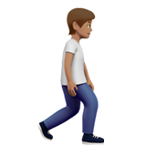 Person Walking Facing Right: Medium Skin Tone, the design in this release