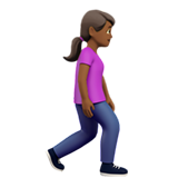 Woman Walking Facing Right: Medium-Dark Skin Tone, the design in this release