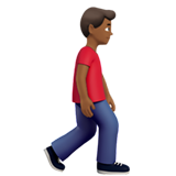 Man Walking Facing Right: Medium-Dark Skin Tone, the design in this release