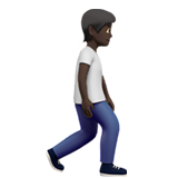 Person Walking Facing Right: Dark Skin Tone, the design in this release