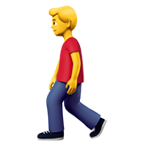 man walking as rendered by Apple