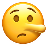 거짓말하는 얼굴 as rendered by Apple
