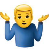 man shrugging as rendered by Apple