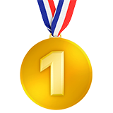 1st place medal as rendered by Apple