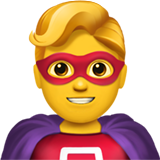 man superhero as rendered by Apple