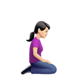 Woman Kneeling Facing Right: Light Skin Tone, the design in this release