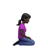 Woman Kneeling Facing Right: Dark Skin Tone, the design in this release