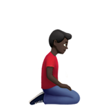 Man Kneeling Facing Right: Dark Skin Tone, the design in this release