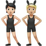 People with Bunny Ears: Light Skin Tone, Medium-Light Skin Tone, the design in this release
