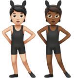 People with Bunny Ears: Light Skin Tone, Medium-Dark Skin Tone, the design in this release