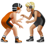 People Wrestling: Light Skin Tone, Medium-Light Skin Tone, the design in this release
