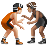 People Wrestling: Light Skin Tone, Medium Skin Tone, the design in this release