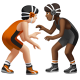 People Wrestling: Light Skin Tone, Medium-Dark Skin Tone, the design in this release