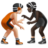 People Wrestling: Light Skin Tone, Dark Skin Tone, the design in this release