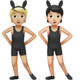 People with Bunny Ears: Medium-Light Skin Tone, Light Skin Tone, the design in this release