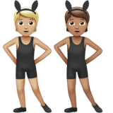 People with Bunny Ears: Medium-Light Skin Tone, Medium Skin Tone, the design in this release