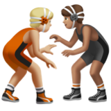 People Wrestling: Medium-Light Skin Tone, Medium Skin Tone, the design in this release