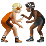 People Wrestling: Medium-Light Skin Tone, Medium-Dark Skin Tone, the design in this release