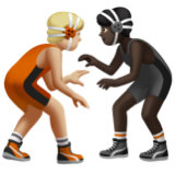 People Wrestling: Medium-Light Skin Tone, Dark Skin Tone, the design in this release