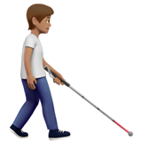 Person with White Cane Facing Right: Medium Skin Tone, the design in this release
