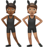 People with Bunny Ears: Medium-Dark Skin Tone, Medium Skin Tone, the design in this release