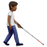Person with White Cane Facing Right: Medium-Dark Skin Tone, the design in this release