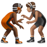 People Wrestling: Medium-Dark Skin Tone, Medium Skin Tone, the design in this release