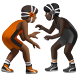 People Wrestling: Medium-Dark Skin Tone, Dark Skin Tone, the design in this release