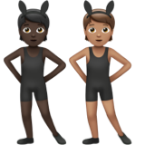 People with Bunny Ears: Dark Skin Tone, Medium Skin Tone, the design in this release