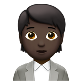 office worker: dark skin tone as rendered by Apple
