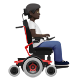 Person in Motorized Wheelchair Facing Right: Dark Skin Tone, the design in this release