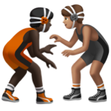 People Wrestling: Dark Skin Tone, Medium Skin Tone, the design in this release