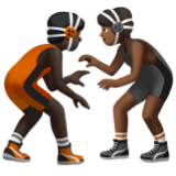 People Wrestling: Dark Skin Tone, Medium-Dark Skin Tone, the design in this release