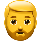man: beard as rendered by Apple