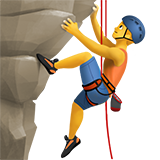 man climbing as rendered by Apple