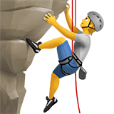 person climbing as rendered by Apple
