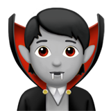 vampire: medium-light skin tone as rendered by Apple