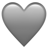 cuore grigio as rendered by Apple