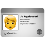 identification card as rendered by Apple