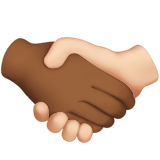 Handshake: Medium-Dark Skin Tone, Light Skin Tone, the design in this release