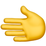 nach links weisende Hand as rendered by Apple